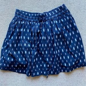 Madewell Navy Ikat Print Skirt Size S